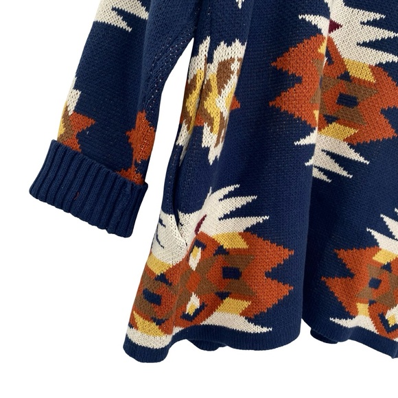 Lucky Brand Women's Southwestern Aztec Cardigan Sweater Size Large - Picture 9 of 11